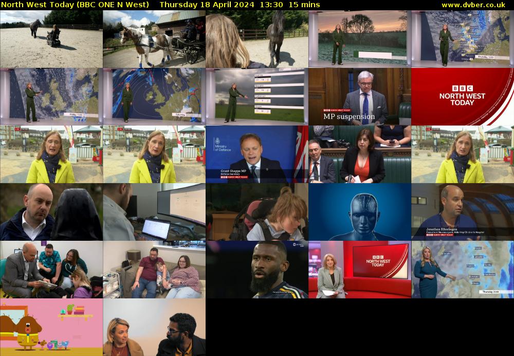 North West Today (BBC ONE N West) Thursday 18 April 2024 13:30 - 13:45