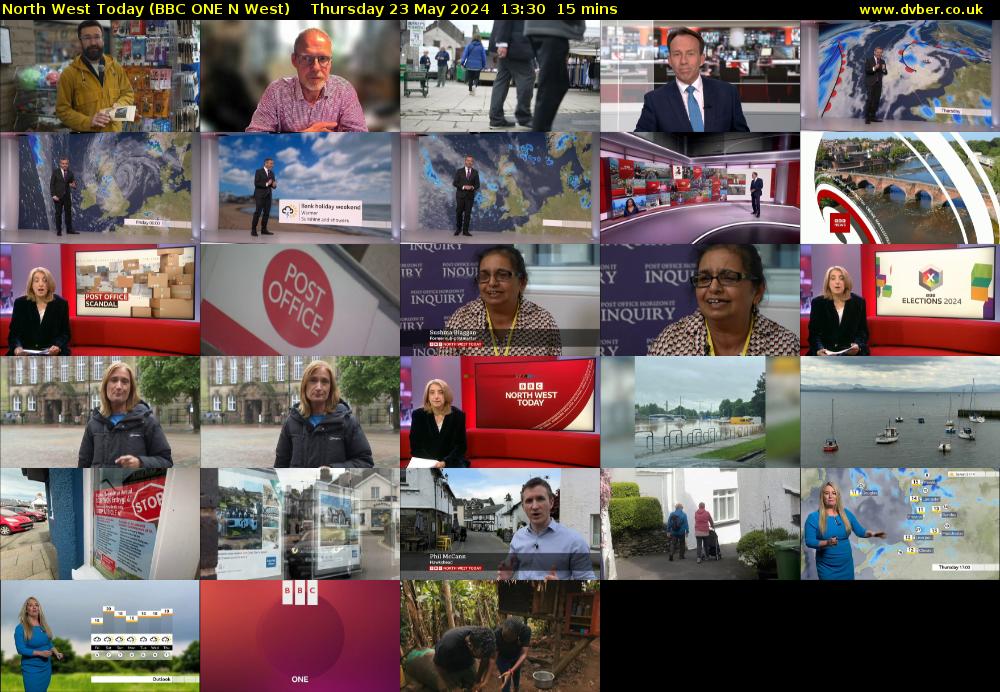 North West Today (BBC ONE N West) Thursday 23 May 2024 13:30 - 13:45