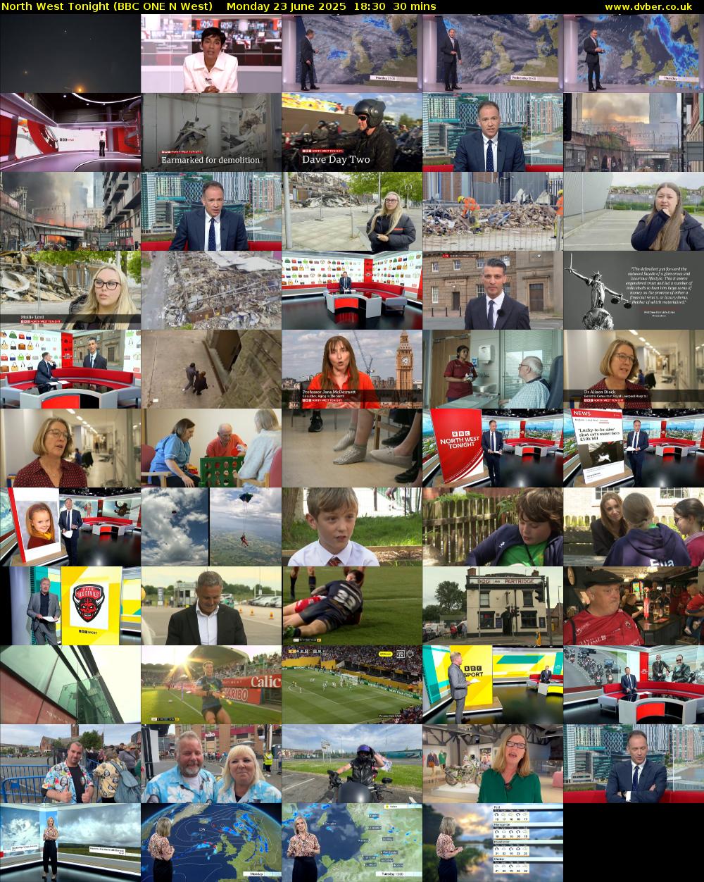 North West Tonight (BBC ONE N West) Monday 23 June 2025 18:30 - 19:00
