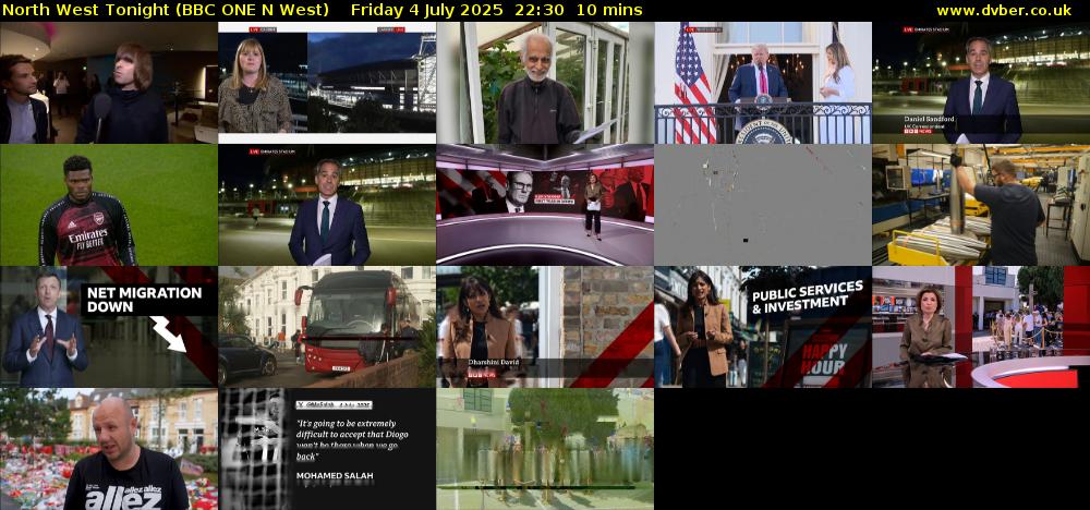 North West Tonight (BBC ONE N West) Friday 4 July 2025 22:30 - 22:40