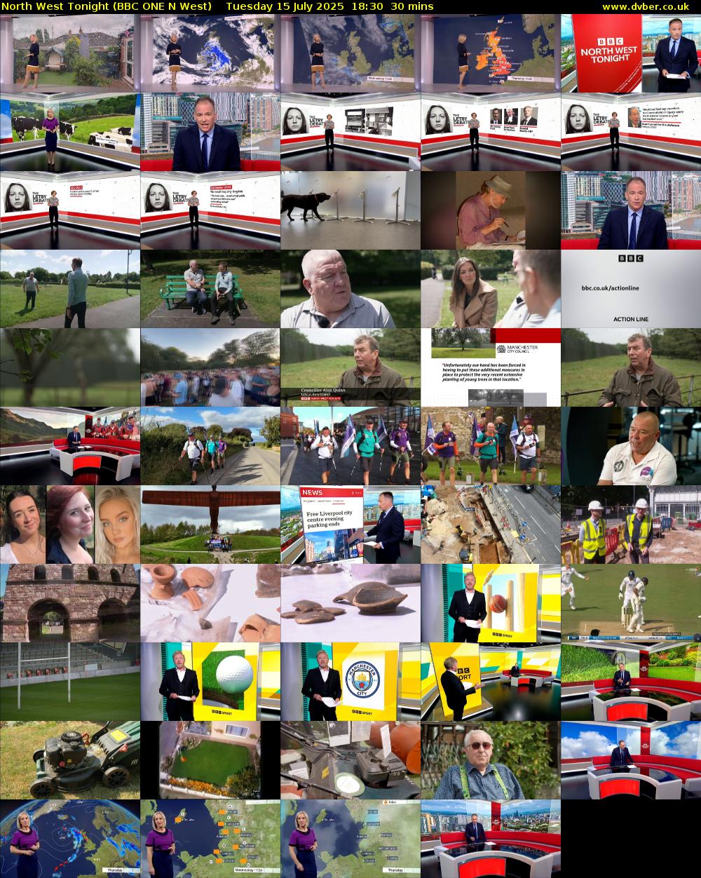 North West Tonight (BBC ONE N West) Tuesday 15 July 2025 18:30 - 19:00