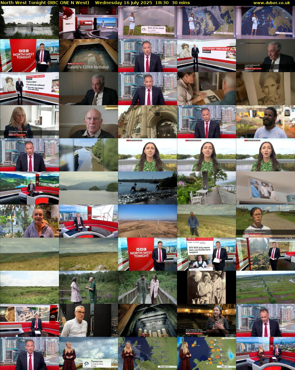 North West Tonight (BBC ONE N West) Wednesday 16 July 2025 18:30 - 19:00