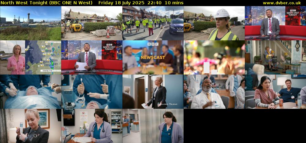 North West Tonight (BBC ONE N West) Friday 18 July 2025 22:40 - 22:50