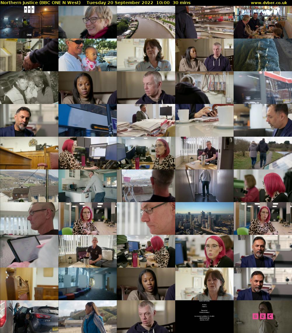 Northern Justice (BBC ONE N West) Tuesday 20 September 2022 10:00 - 10:30