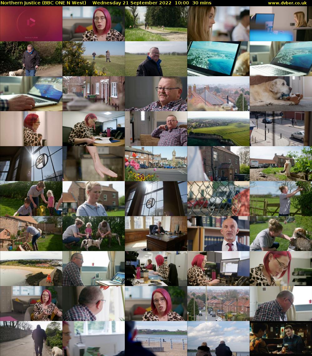 Northern Justice (BBC ONE N West) Wednesday 21 September 2022 10:00 - 10:30