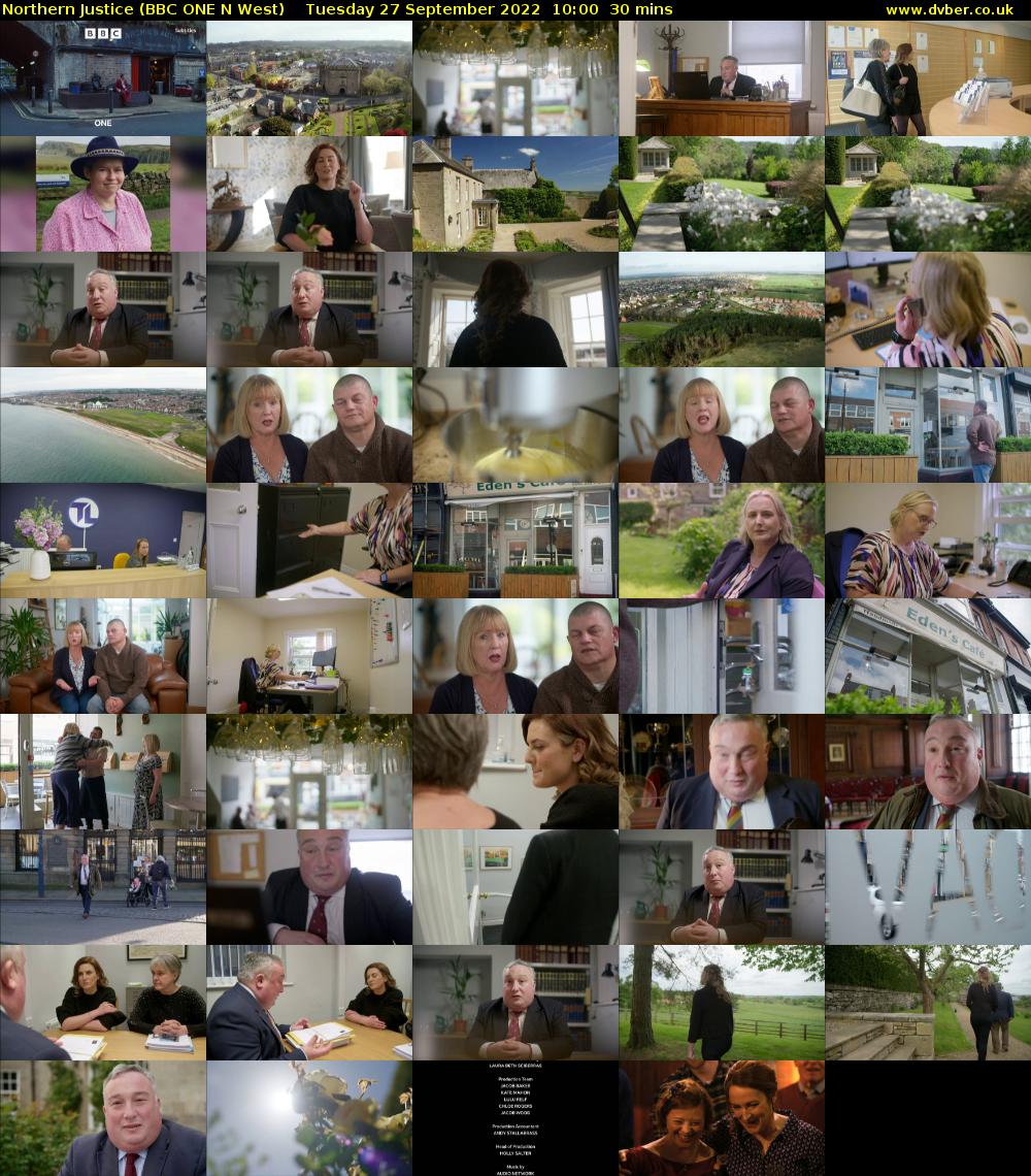 Northern Justice (BBC ONE N West) Tuesday 27 September 2022 10:00 - 10:30