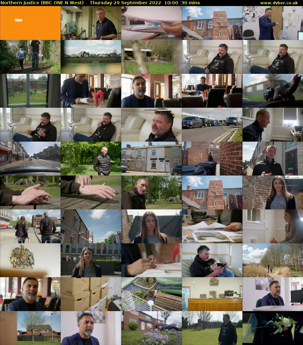 Northern Justice (BBC ONE N West) Thursday 29 September 2022 10:00 - 10:30