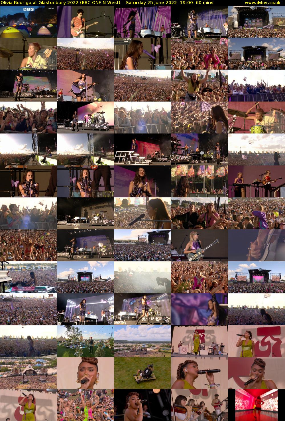 Olivia Rodrigo at Glastonbury 2022 (BBC ONE N West) Saturday 25 June 2022 19:00 - 20:00