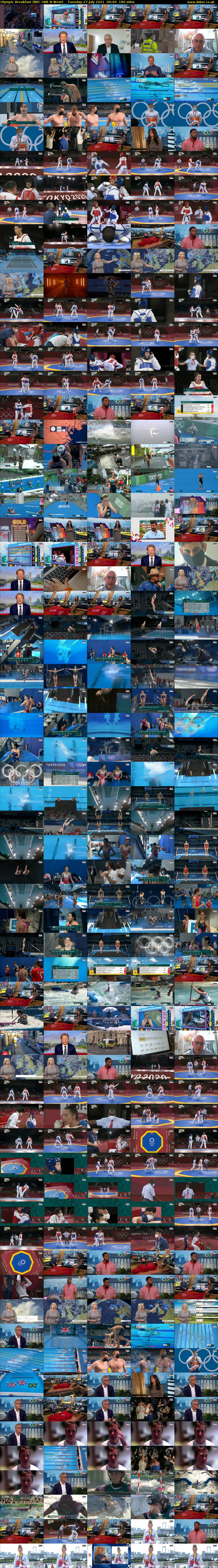 Olympic Breakfast (BBC ONE N West) Tuesday 27 July 2021 06:00 - 09:00