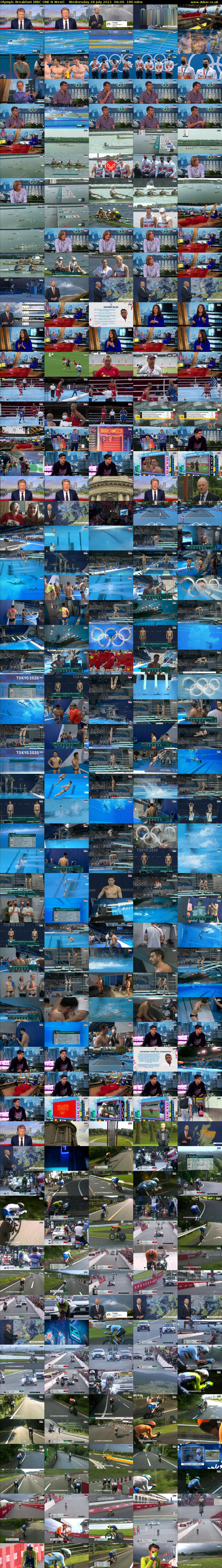 Olympic Breakfast (BBC ONE N West) Wednesday 28 July 2021 06:00 - 09:00