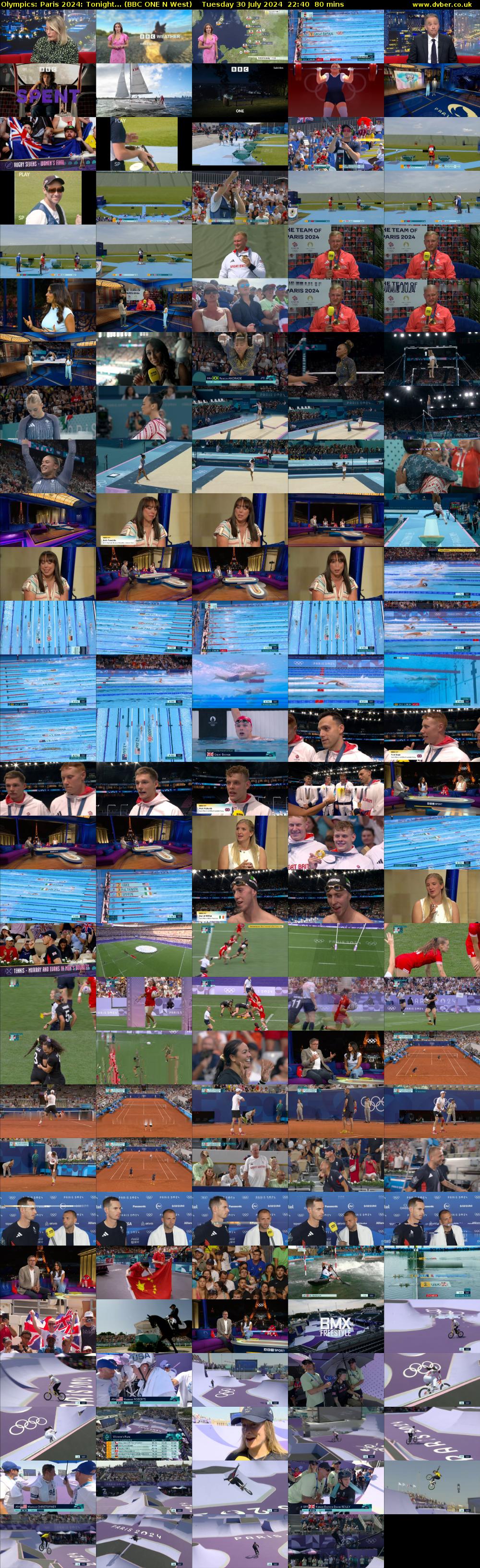 Olympics: Paris 2024: Tonight... (BBC ONE N West) Tuesday 30 July 2024 22:40 - 00:00
