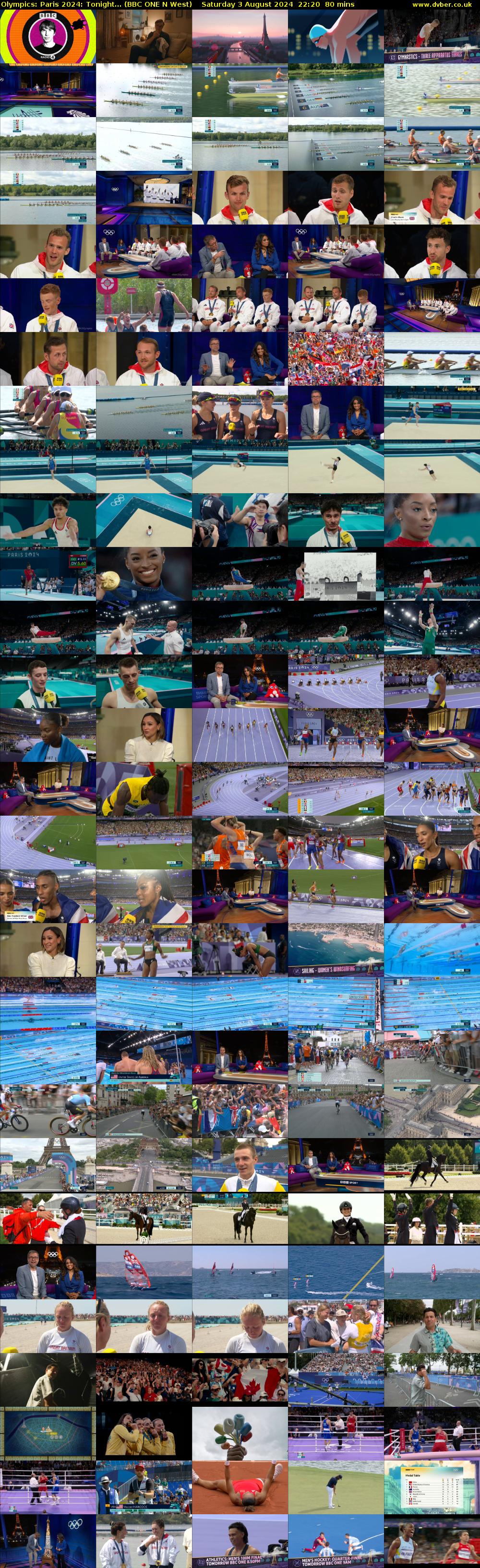Olympics: Paris 2024: Tonight... (BBC ONE N West) Saturday 3 August 2024 22:20 - 23:40