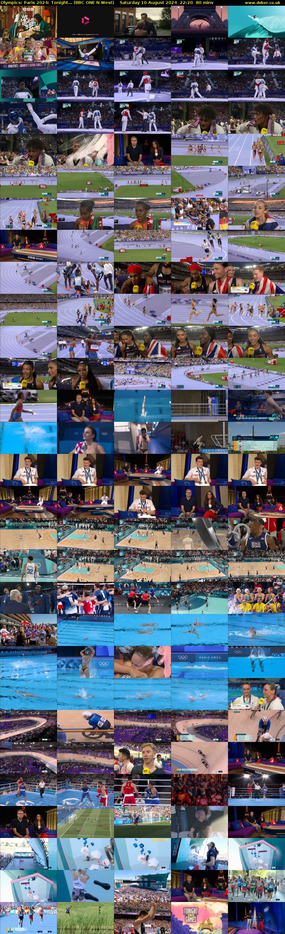 Olympics: Paris 2024: Tonight... (BBC ONE N West) Saturday 10 August 2024 22:20 - 23:40