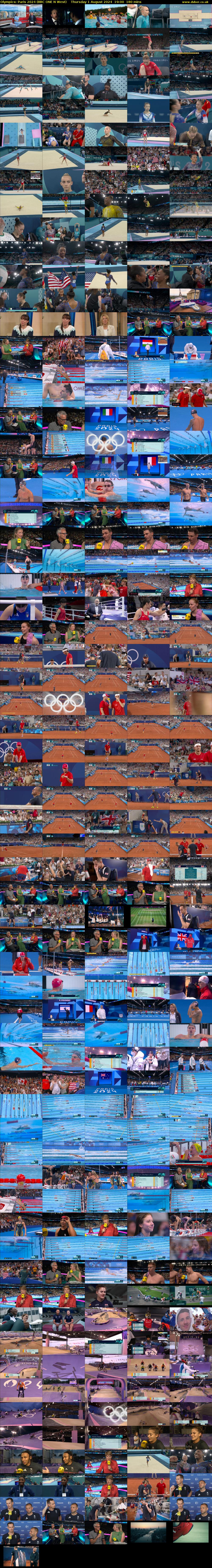 Olympics: Paris 2024 (BBC ONE N West) Thursday 1 August 2024 19:00 - 22:00