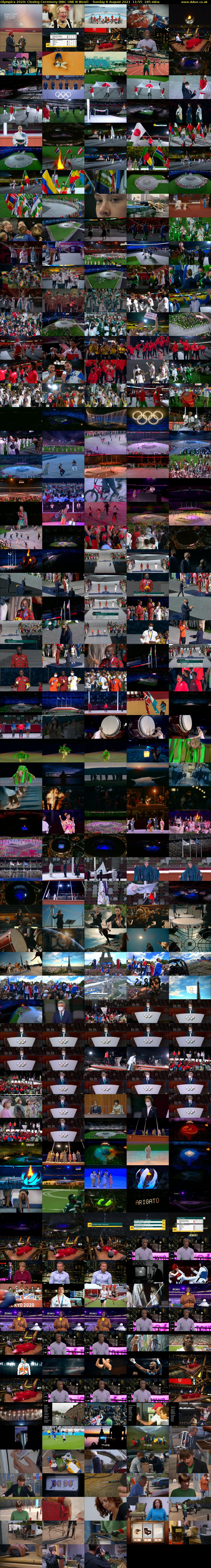 Olympics 2020: Closing Ceremony (BBC ONE N West) Sunday 8 August 2021 11:55 - 15:00