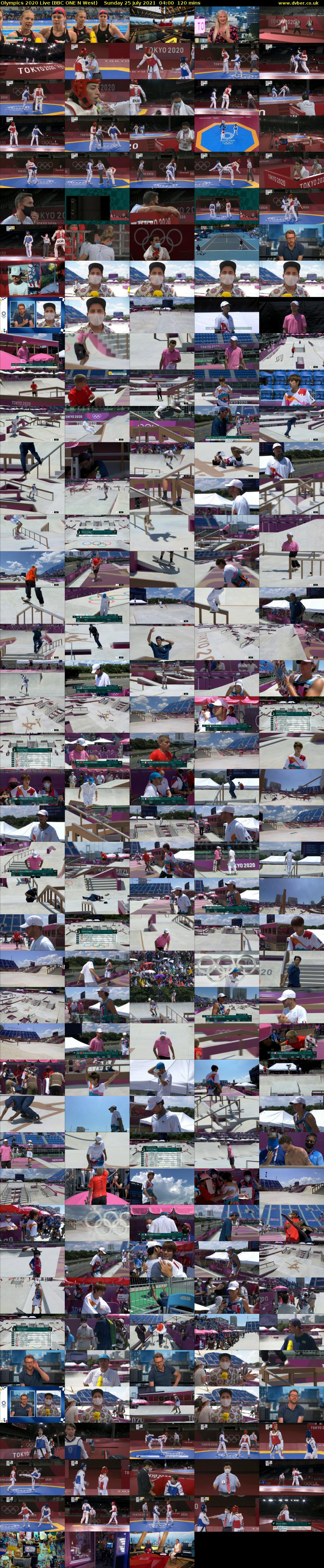 Olympics 2020 Live (BBC ONE N West) Sunday 25 July 2021 04:00 - 06:00