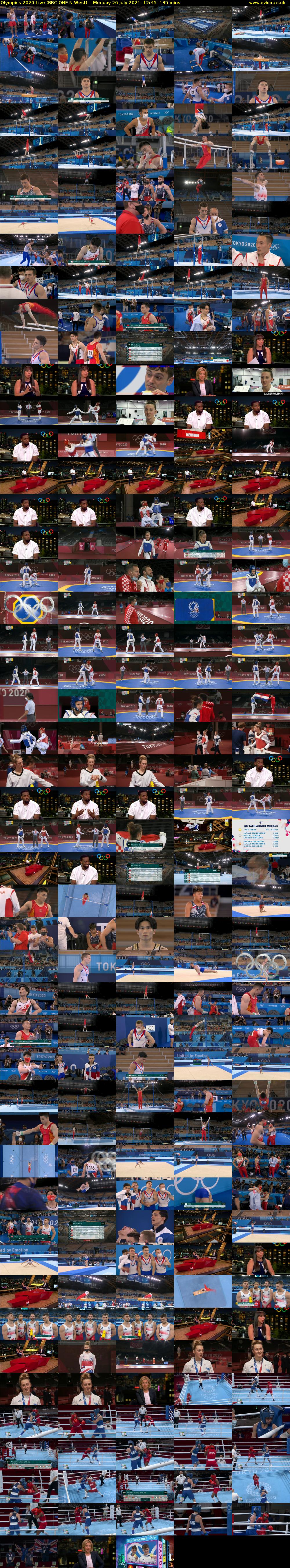Olympics 2020 Live (BBC ONE N West) Monday 26 July 2021 12:45 - 15:00