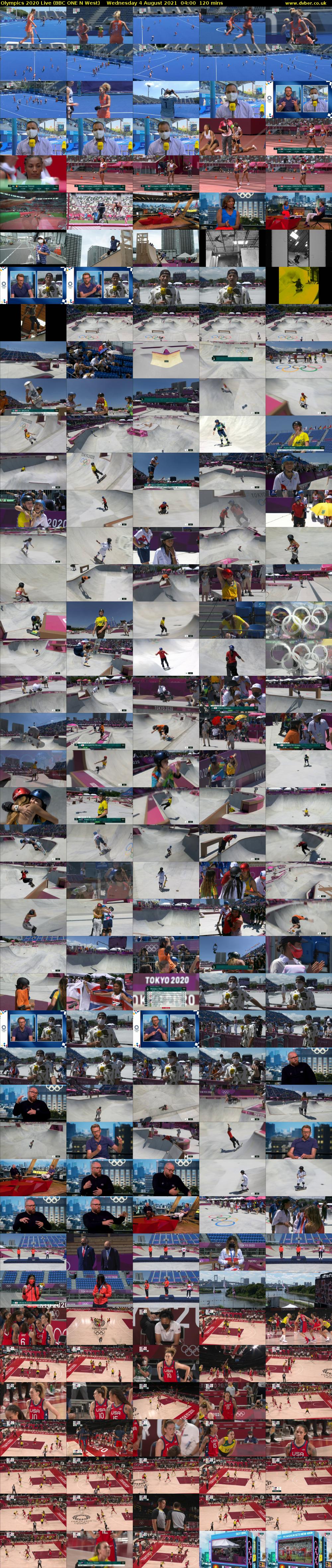 Olympics 2020 Live (BBC ONE N West) Wednesday 4 August 2021 04:00 - 06:00