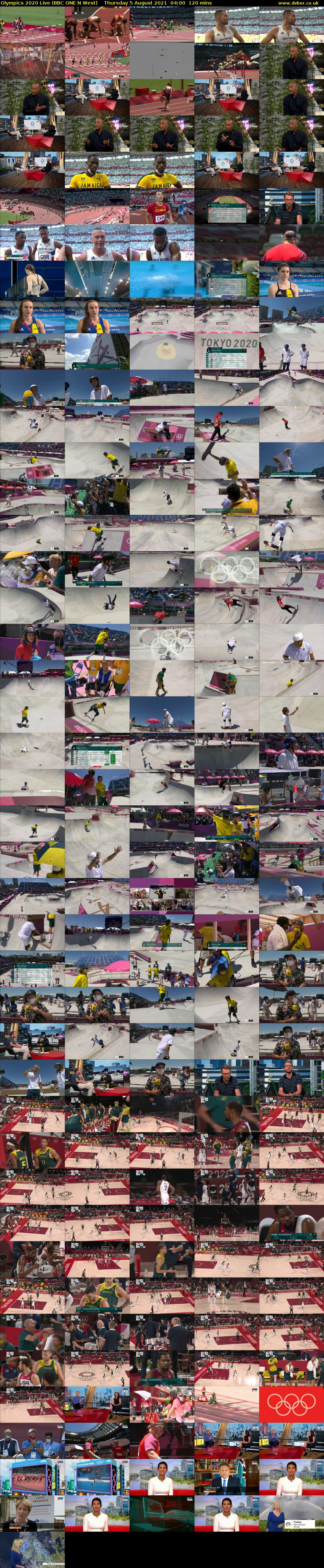 Olympics 2020 Live (BBC ONE N West) Thursday 5 August 2021 04:00 - 06:00