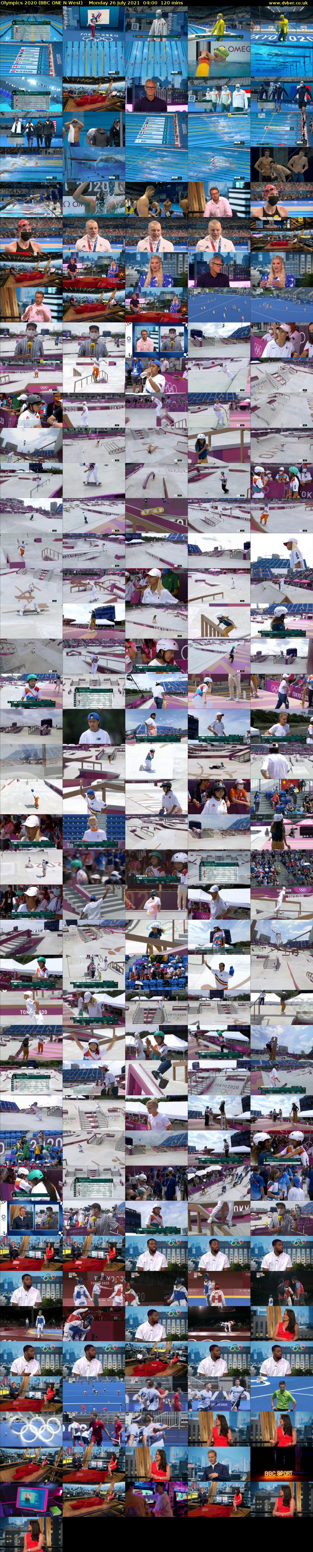 Olympics 2020 (BBC ONE N West) Monday 26 July 2021 04:00 - 06:00