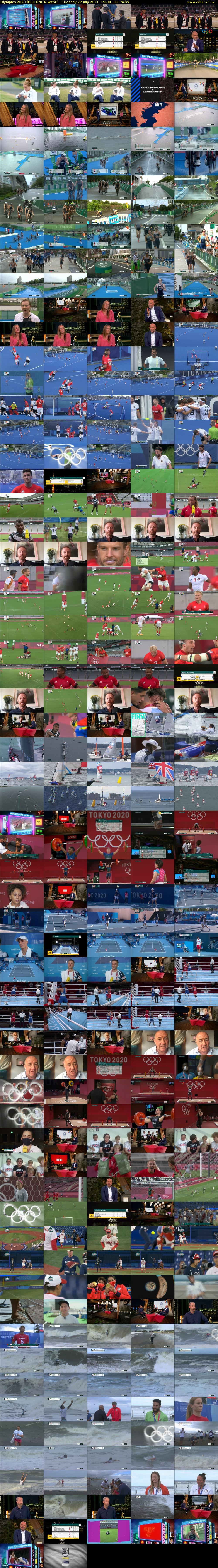 Olympics 2020 (BBC ONE N West) Tuesday 27 July 2021 15:00 - 18:00