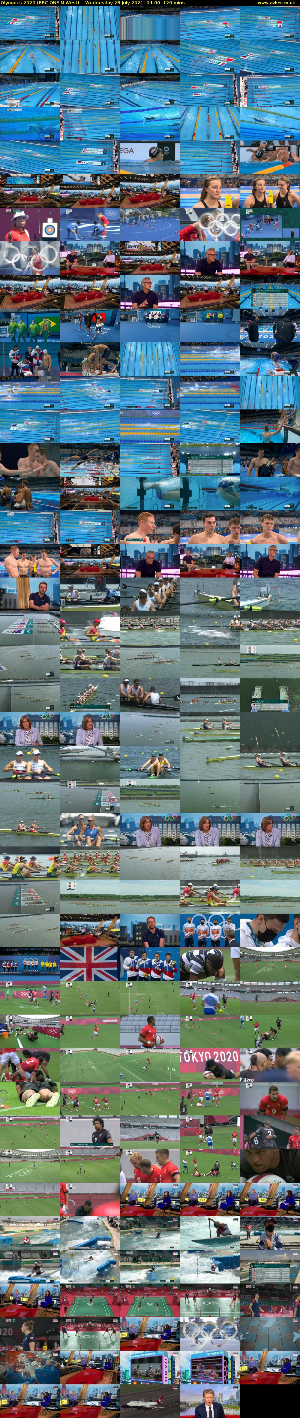 Olympics 2020 (BBC ONE N West) Wednesday 28 July 2021 04:00 - 06:00