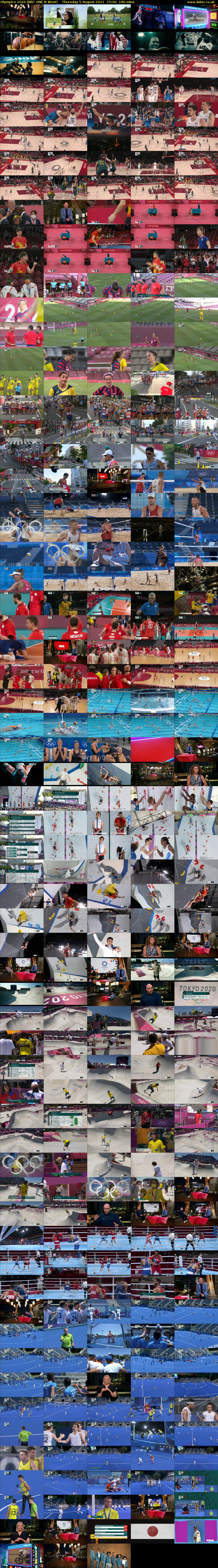 Olympics 2020 (BBC ONE N West) Thursday 5 August 2021 15:00 - 18:00