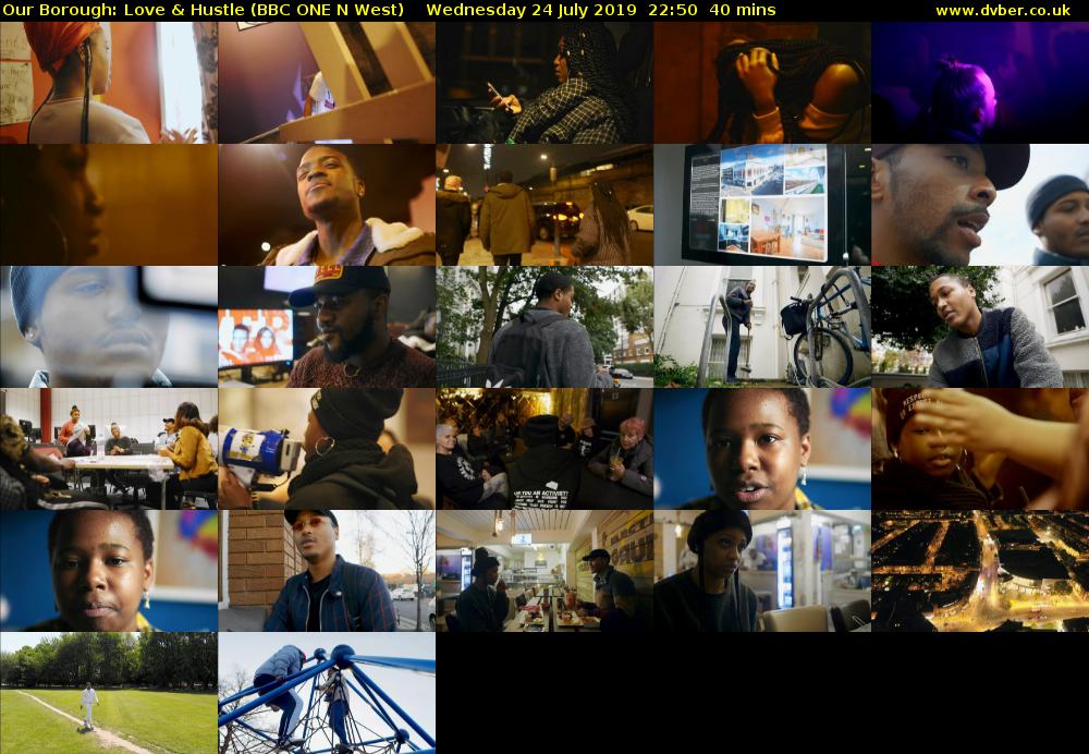 Our Borough: Love & Hustle (BBC ONE N West) Wednesday 24 July 2019 22:50 - 23:30