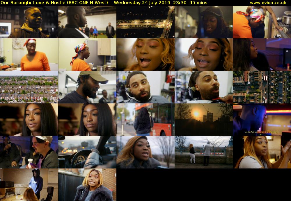 Our Borough: Love & Hustle (BBC ONE N West) Wednesday 24 July 2019 23:30 - 00:15