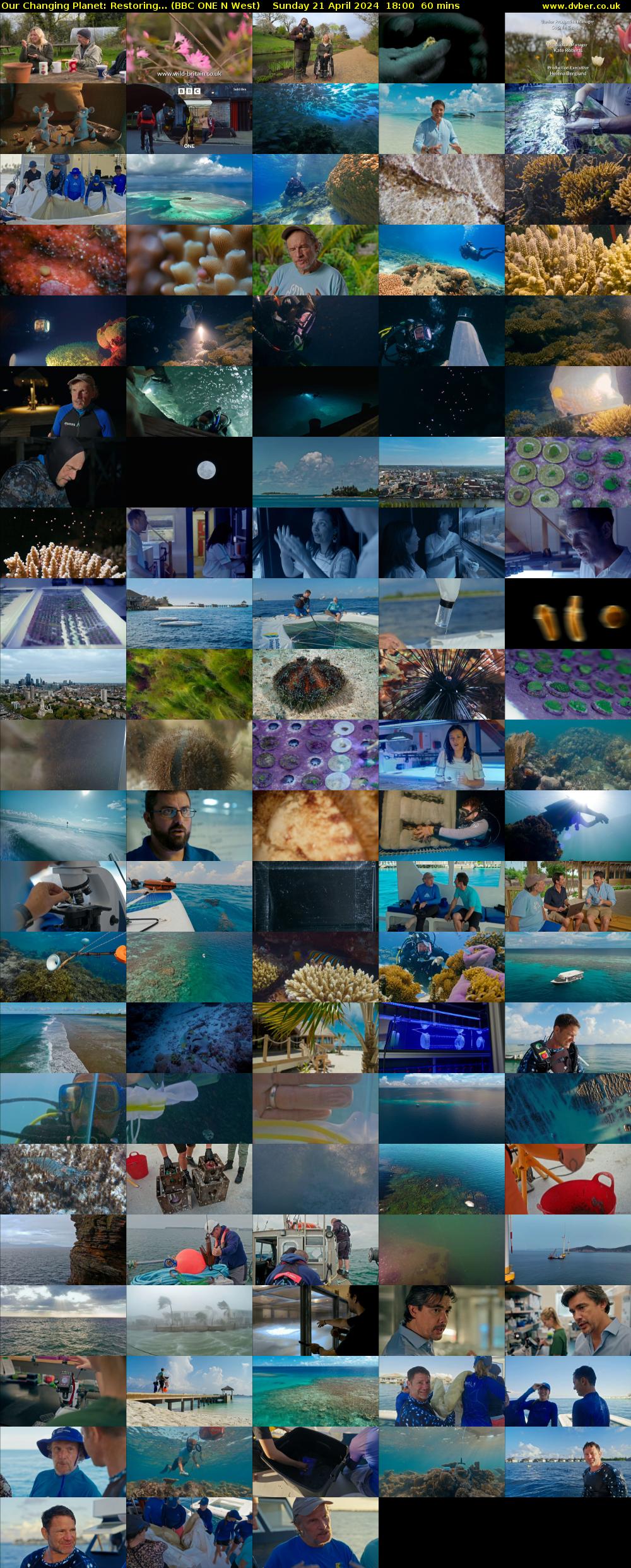 Our Changing Planet: Restoring... (BBC ONE N West) Sunday 21 April 2024 18:00 - 19:00