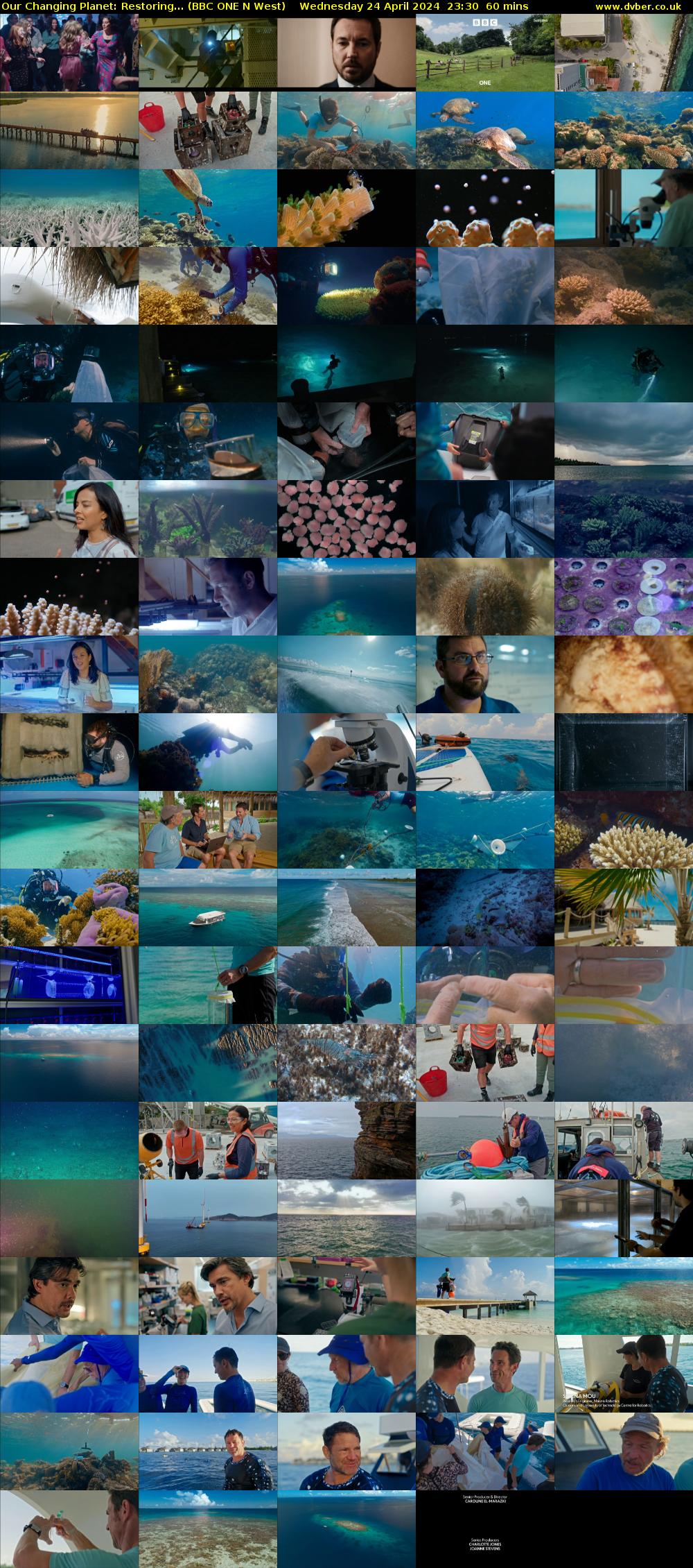 Our Changing Planet: Restoring... (BBC ONE N West) Wednesday 24 April 2024 23:30 - 00:30