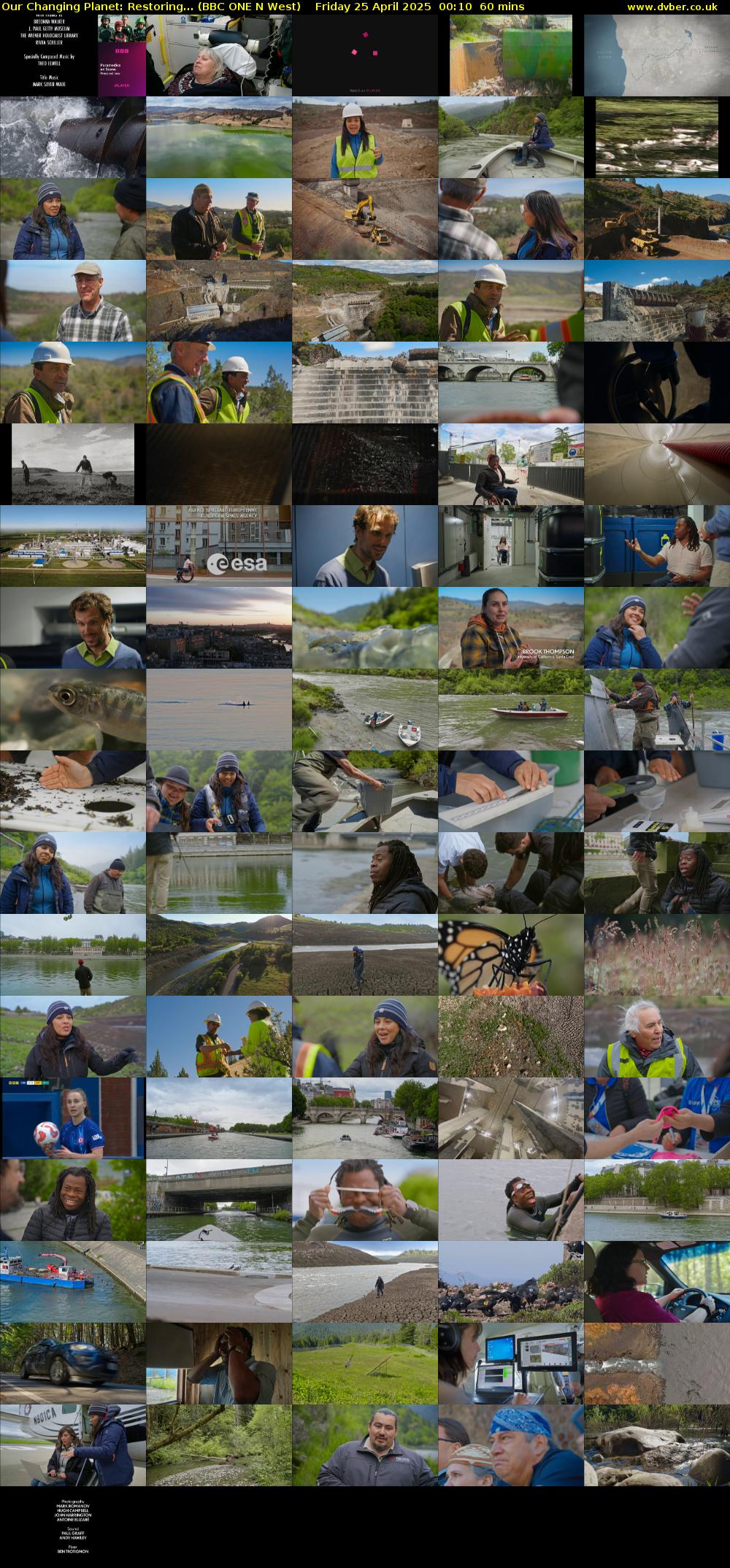 Our Changing Planet: Restoring... (BBC ONE N West) Friday 25 April 2025 00:10 - 01:10