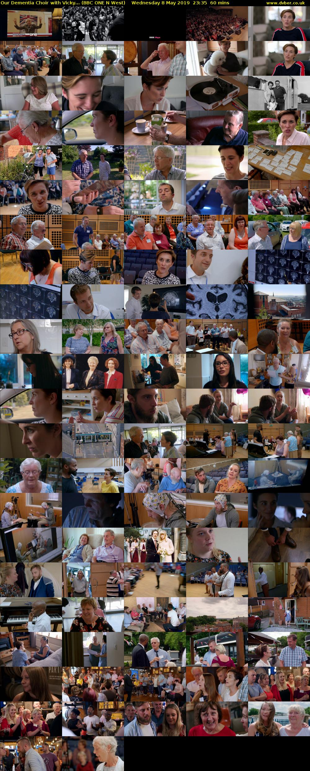 Our Dementia Choir with Vicky... (BBC ONE N West) Wednesday 8 May 2019 23:35 - 00:35