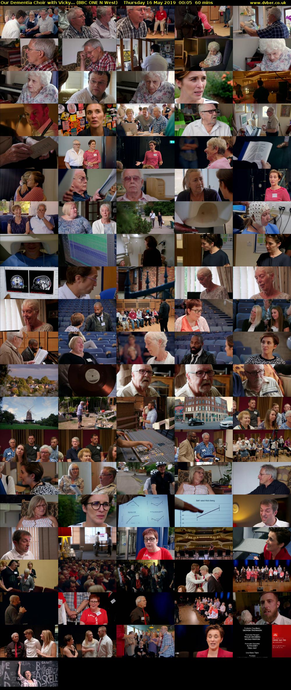 Our Dementia Choir with Vicky... (BBC ONE N West) Thursday 16 May 2019 00:05 - 01:05