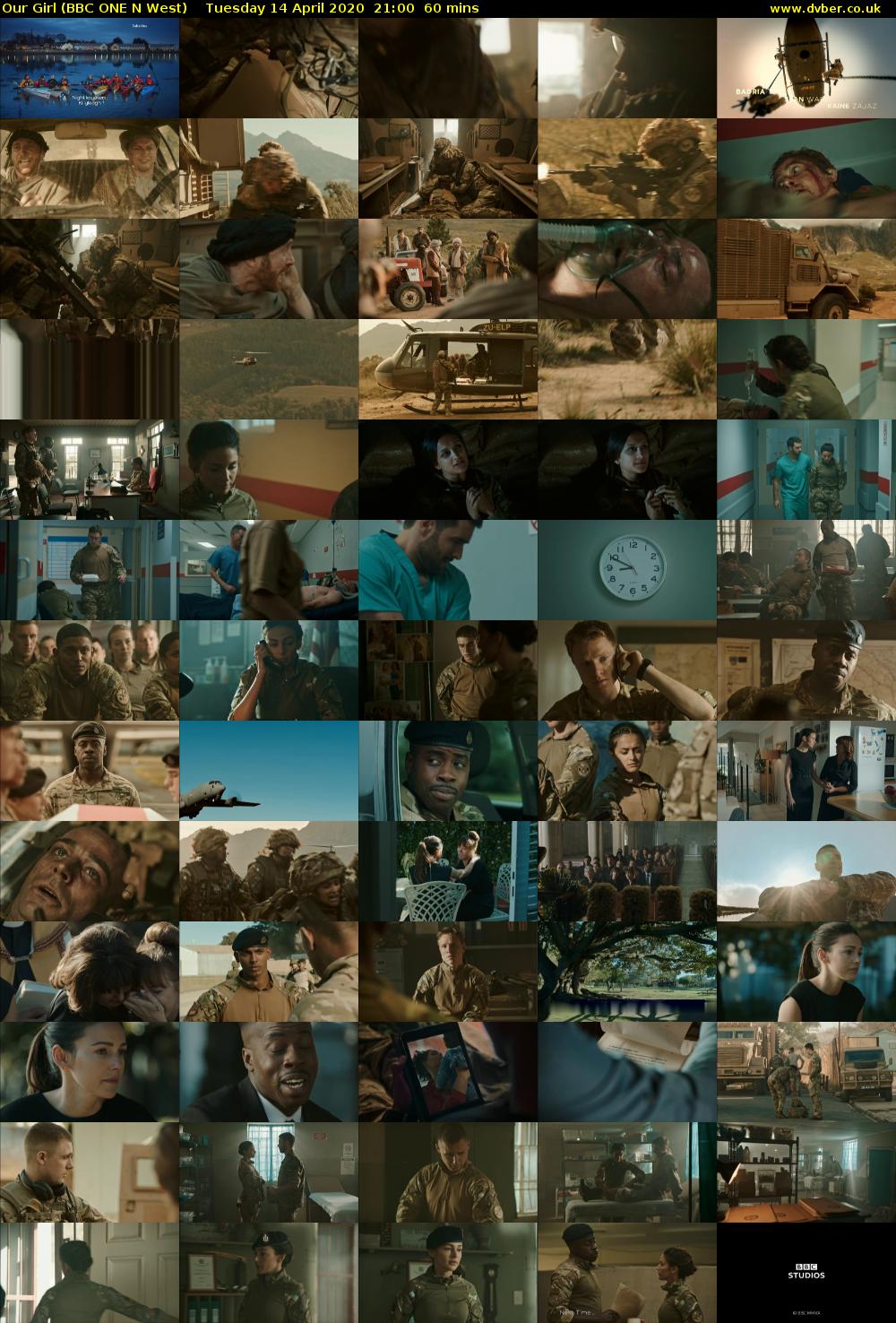 Our Girl (BBC ONE N West) Tuesday 14 April 2020 21:00 - 22:00