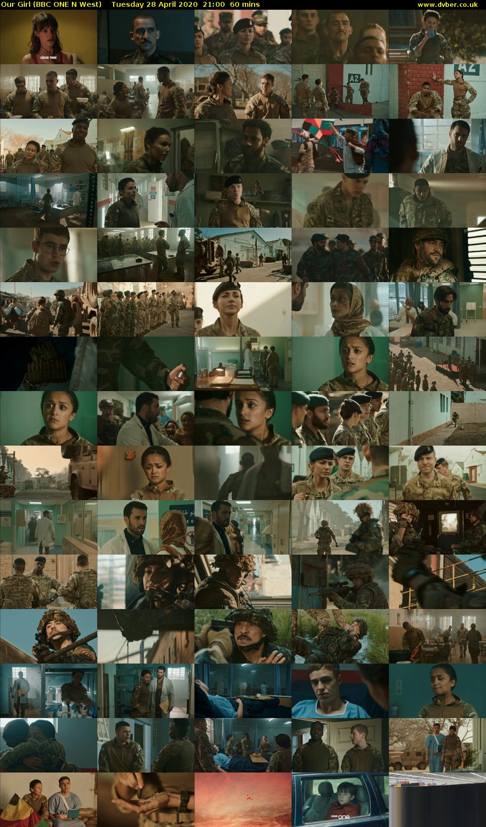 Our Girl (BBC ONE N West) Tuesday 28 April 2020 21:00 - 22:00