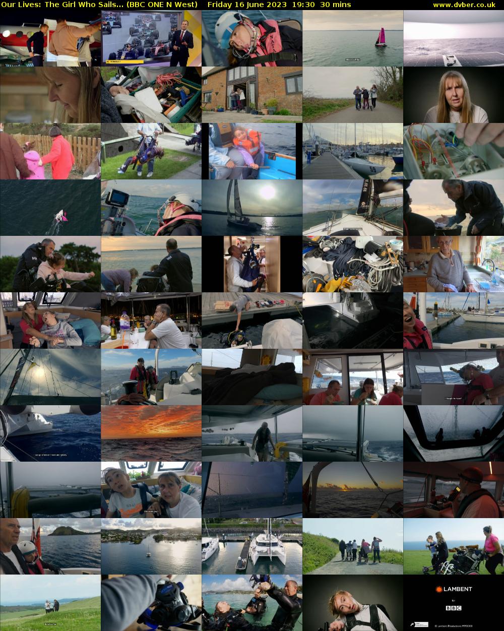 Our Lives: The Girl Who Sails... (BBC ONE N West) Friday 16 June 2023 19:30 - 20:00