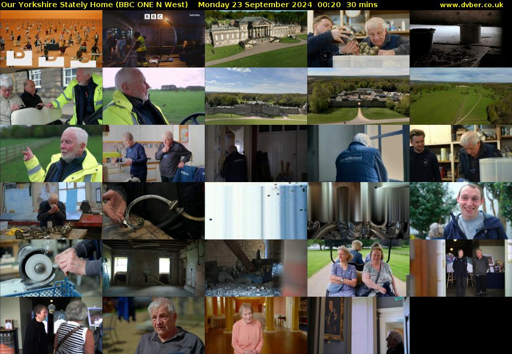 Our Yorkshire Stately Home (BBC ONE N West) Monday 23 September 2024 00:20 - 00:50
