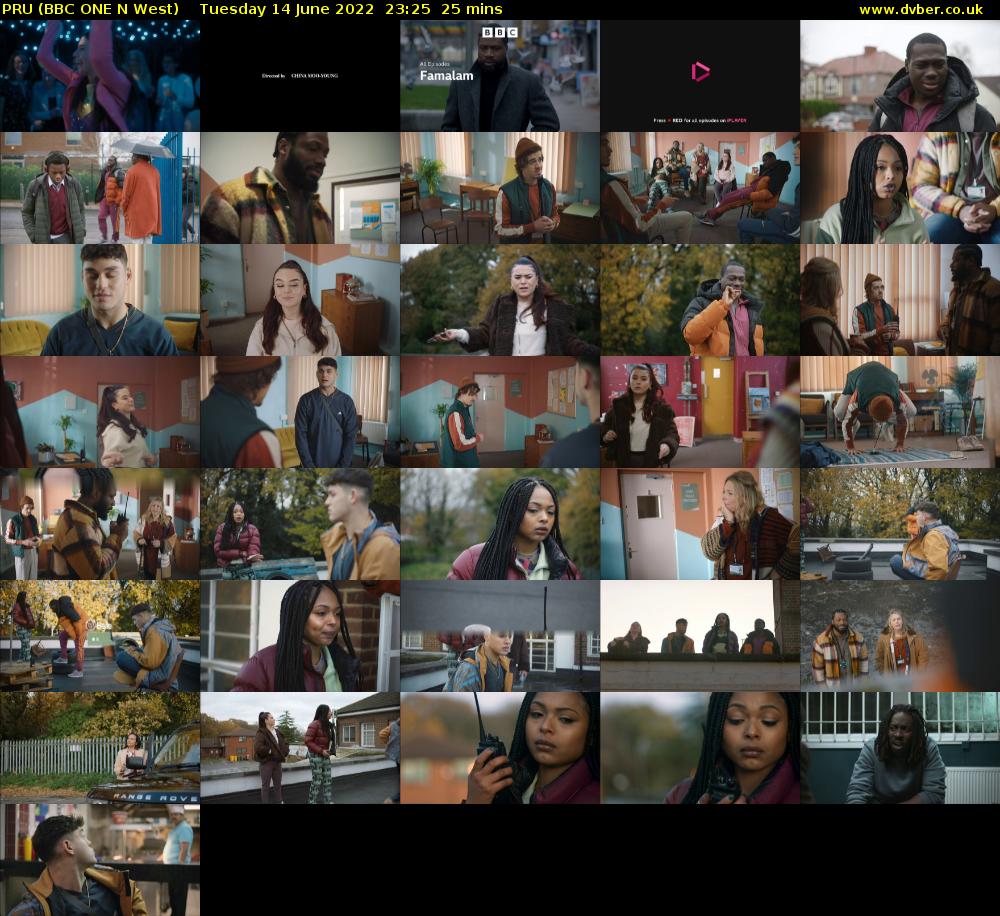 PRU (BBC ONE N West) Tuesday 14 June 2022 23:25 - 23:50