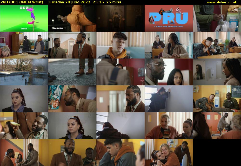 PRU (BBC ONE N West) Tuesday 28 June 2022 23:25 - 23:50