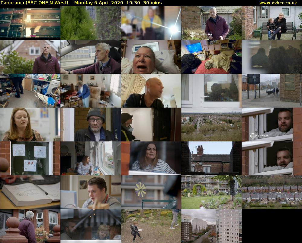 Panorama (BBC ONE N West) Monday 6 April 2020 19:30 - 20:00