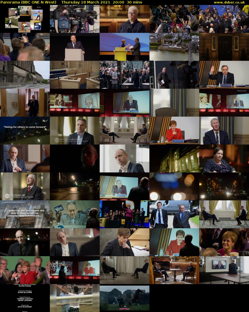 Panorama (BBC ONE N West) Thursday 18 March 2021 20:00 - 20:30