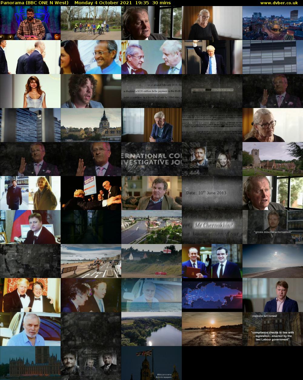 Panorama (BBC ONE N West) Monday 4 October 2021 19:35 - 20:05