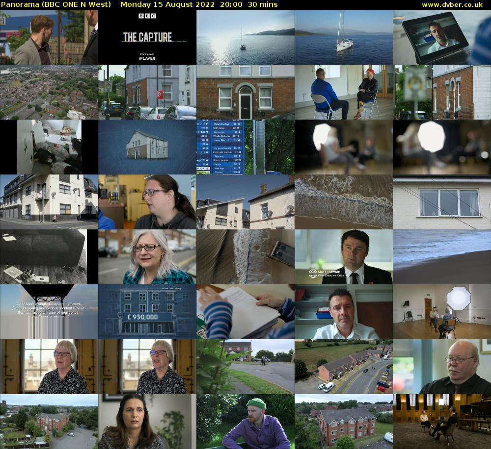 Panorama (BBC ONE N West) Monday 15 August 2022 20:00 - 20:30