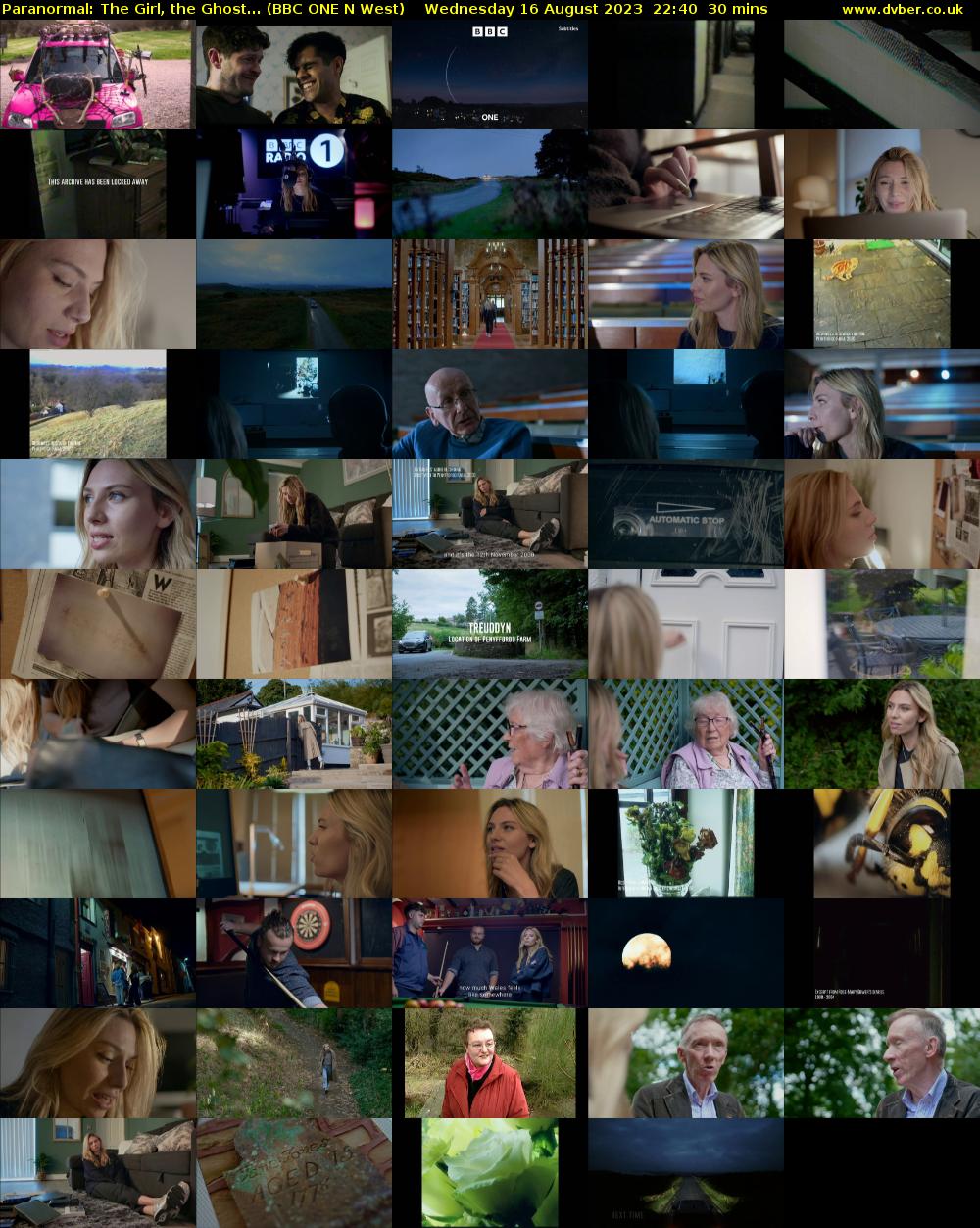 Paranormal: The Girl, the Ghost... (BBC ONE N West) Wednesday 16 August 2023 22:40 - 23:10