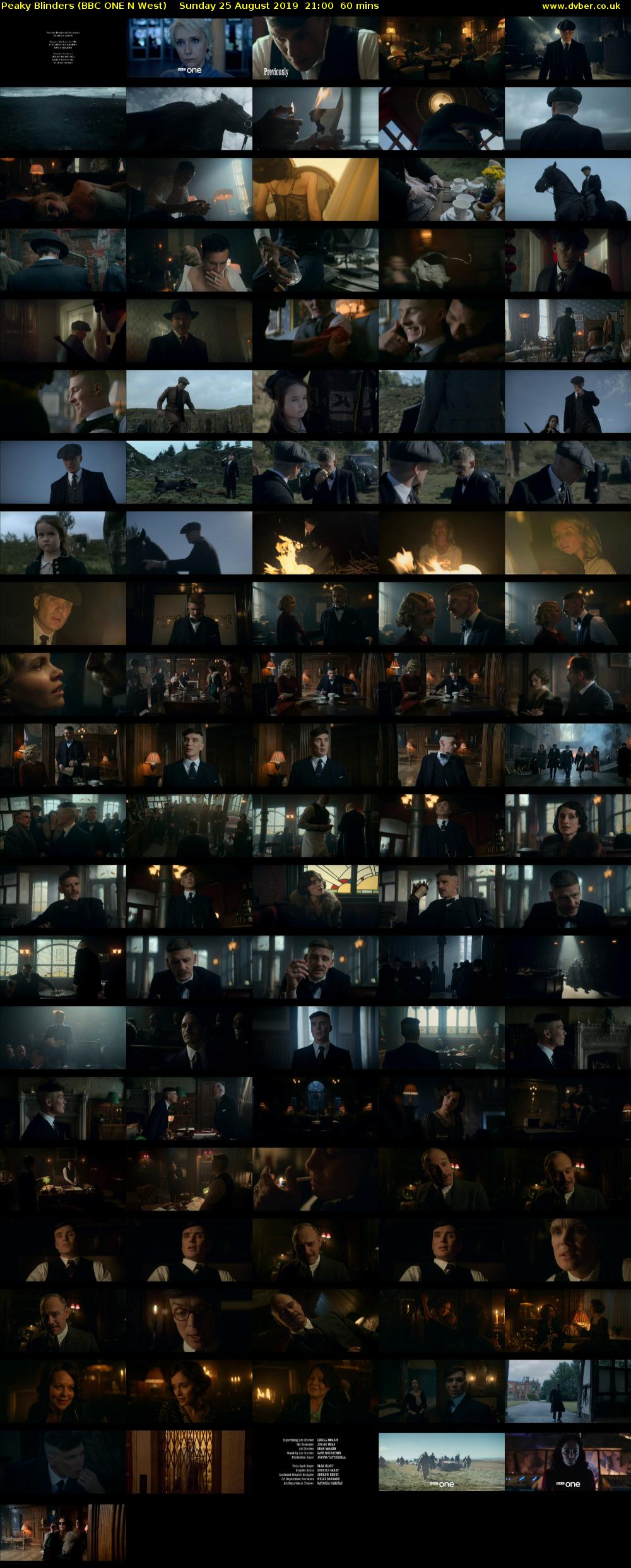 Peaky Blinders (BBC ONE N West) Sunday 25 August 2019 21:00 - 22:00