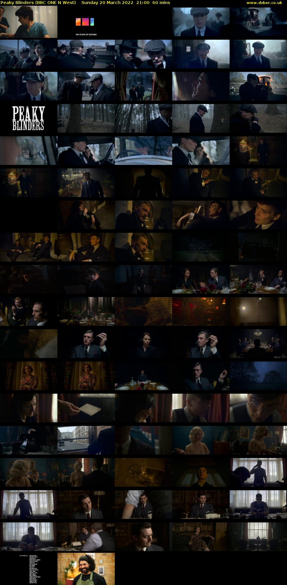 Peaky Blinders (BBC ONE N West) Sunday 20 March 2022 21:00 - 22:00