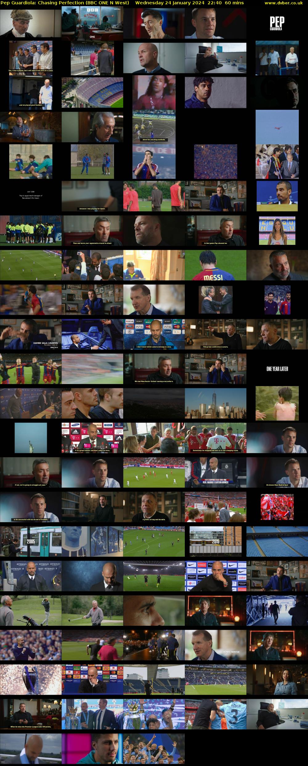 Pep Guardiola: Chasing Perfection (BBC ONE N West) Wednesday 24 January 2024 22:40 - 23:40