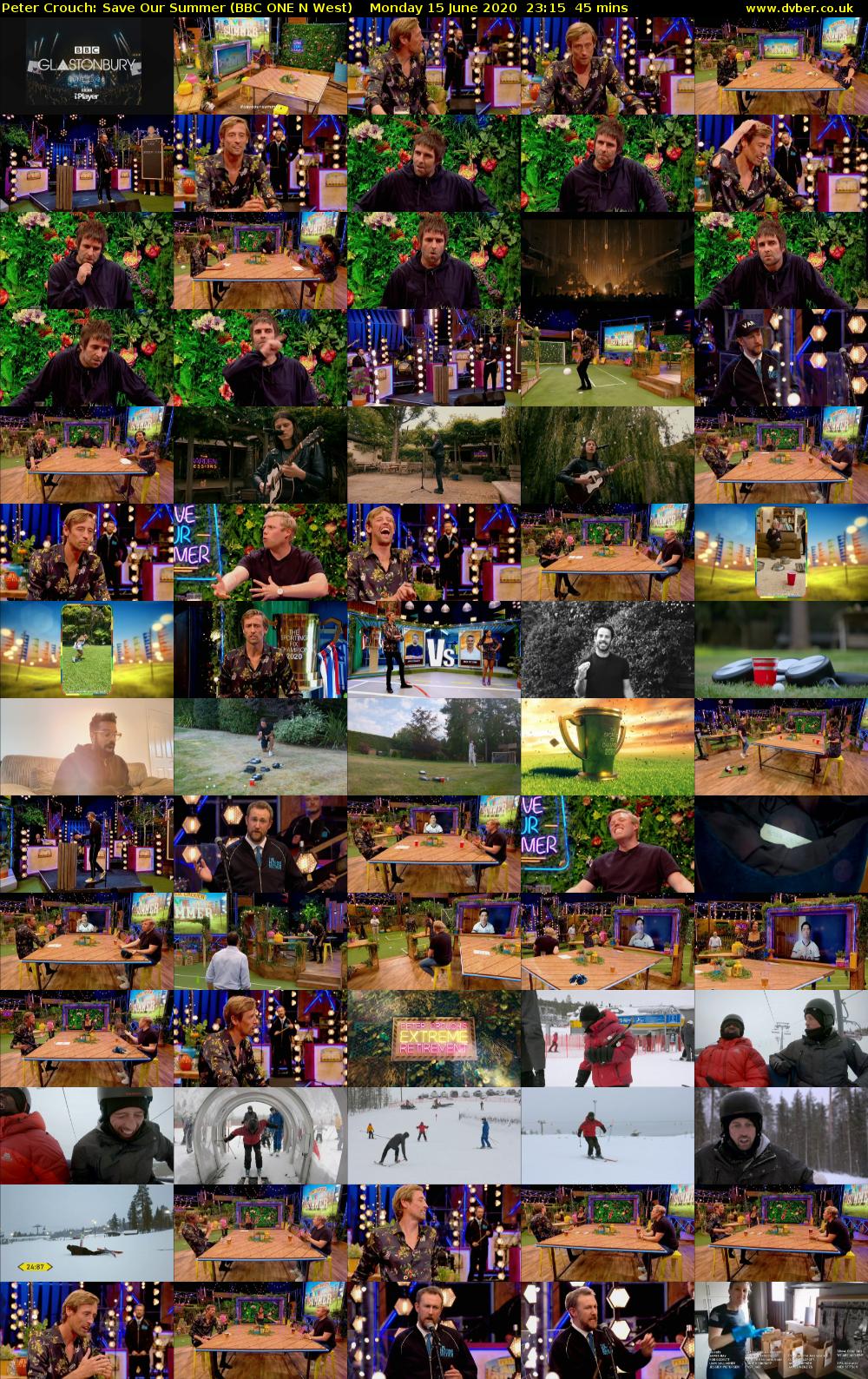 Peter Crouch: Save Our Summer (BBC ONE N West) Monday 15 June 2020 23:15 - 00:00