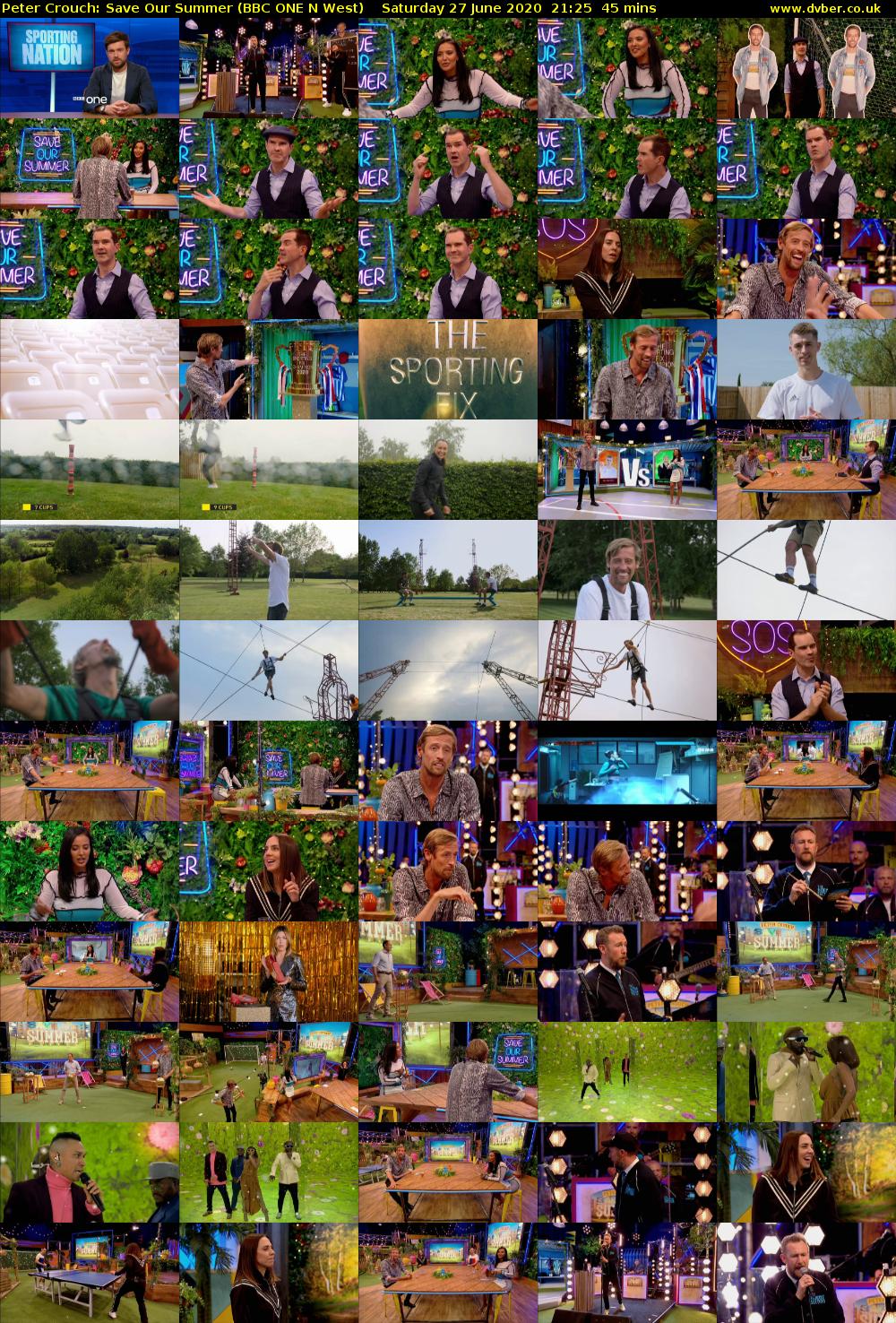 Peter Crouch: Save Our Summer (BBC ONE N West) Saturday 27 June 2020 21:25 - 22:10